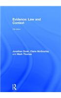 Evidence: Law and Context