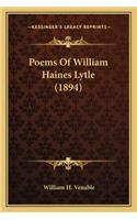 Poems Of William Haines Lytle (1894)