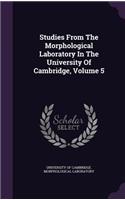 Studies From The Morphological Laboratory In The University Of Cambridge, Volume 5