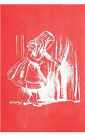 Alice in Wonderland Pastel Chalkboard Journal - Alice and The Secret Door (Red): 100 page 6" x 9" Ruled Notebook: Inspirational Journal, Blank Notebook, Blank Journal, Lined Notebook, Blank