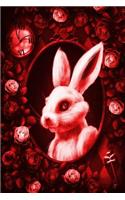 Alice in Wonderland Modern Journal - Inwards White Rabbit (Red)