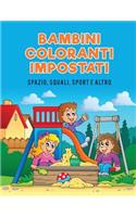 Bambini coloranti impostati