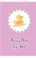 Nanny Daily Log Sheet