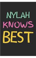 Nylah Knows Best: Lined Journal, 120 Pages, 6 x 9, Nylah Personalized Name Notebook Gift Idea, Black Matte Finish (Nylah Knows Best Journal)