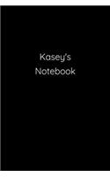 Kasey's Notebook: Notebook / Journal / Diary - 6 x 9 inches (15,24 x 22,86 cm), 150 pages.