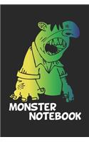 Monster Notebook: Notebook for Alien Ufo & Monster Fans - Gift Idea - checkered - A5 - 120 pages