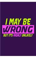 I May Be Wrong But Its Highly Unlikely