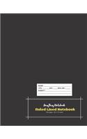 Ruled Lined Notebook - AmyTmy Notebook - 100 pages - 8.5 x 11 inch - Matte Cover