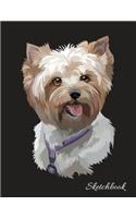Sketchbook: Cute Yorkshire Terrier - 110 Pages (8.5"x11") Blank Paper for Drawing, Painting, Doodling & Writing, Gift for Dog Lovers and Pet Owners - Cute Dog S(5 Cute Dog Sketchbook)