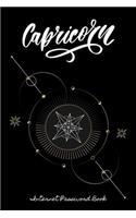 Capricorn Internet Password Book: Internet Password Logbook Organizer with Alphabetical Tabs For Wiccans, Witches, Mages, Druids, and Other Practitioners of Magic