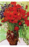 Van Gogh Notebook: Vase with Red Poppies and Daisies Journal - 100-Page Lined Art Notebook - 6 X 9 Journal Notebook (Art Masterpieces)