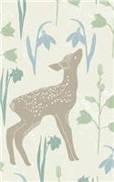 Fawn Smelling the Flowers - Lined Notebook with Margins - 5x8: 101 Pages, 5 x 8, College Ruled, Journal, Soft Cover