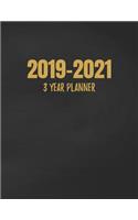 3 Year Planner 2019-2021: 36 Month Yearly Planner Monthly Calendar V3