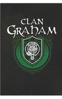 Clan Graham: Scottish Tartan Family Crest - Blank Lined Journal with Soft Matte Cover