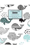 Composition notebook Dot -Wide ruled -Quad - Unruled