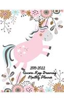 2019-2022 Unicorn Keep Dreaming Monthly Planner: Best Monthly Planner for Happiness & Productivity - Guaranteed to Get You Organized