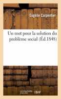 Mot Pour La Solution Du Problème Social