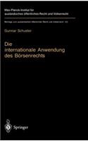 Die internationale Anwendung des Börsenrechts