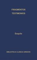 Fragmentos Testimonios / Fragments Testimonials: Esquilo / Aeschylus