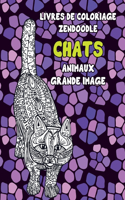 Livres de coloriage Zendoodle - Grande image - Animaux - Chats