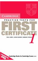 Cambridge Practice Tests for First Certificate 1 Audio Cassette Set (2 Cassettes)