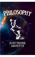 Philosophy - Just think about it: 6x9 120-page checkered grid notebook journal notepad scribble book diary workbook for philosophers