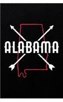 Alabama: 6x9" 120-page lined notebook - journal - notepad - scribble book - diary - workbook for born and raised people from Alabama