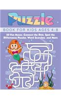 Puzzle Book for Kids Ages 4-8