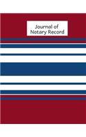 Journal of Notary Record