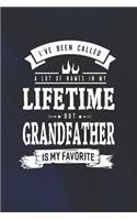 I 've Been Called A Lot Of Names In My Lifetime But Grandfather Is My Favorite: Family life grandpa dad men father's day gift love marriage friendship parenting wedding divorce Memory dating Journal Blank Lined Note Book