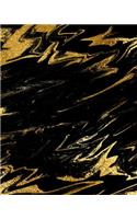 Black and Gold Marble Composition Notebook - Large Ruled Notebook - 8x10 Lined Notebook (Softcover Journal / Notebook / Diary)