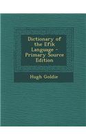 Dictionary of the Efik Language