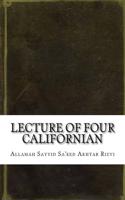 Lecture of Four Californian