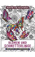 Schmetterlinge Und Blumen: Malbuch FÃ¼r Erwachsene