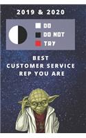 2020 & 2021 Two-Year Daily Planner For Customer Service Representative - Funny Yoda Quote Appointment Book - Two Year Weekly Agenda Notebook: Star Wars Fan Logbook - Starts Month of January - 2 Calendar Years of Monthly Plans - Personal Day Log
