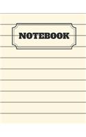 Notebook: Lined Notebook Journal, Large Composition Book, Notebook College Ruled, Letter Size (8.5 x 11), 100 Pages