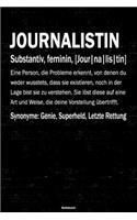 Journalistin Notizbuch