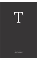 Buchstabe T Notizbuch: A5 Notizbuch Kariert 120 Seiten - Notizblock - Tagebuch - Terminplaner - Schreibheft für Notizen 6x9