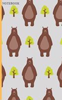 Notebook: Cool Bear Lover Softback Diary Composition Book Journal (6" x 9") 120 Lined Pages