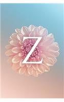 Z: Modern, stylish, decorative and simple floral capital letter monogram ruled notebook, pretty, cute and suitable for all: men, women, girls & boys. F