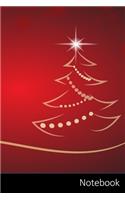 Notebook: Natale, Albero Di Natale, Scenografia, Rosso agenda / quaderno delle annotazioni / diario / libro di scrittura / taccuino / carnet / zibaldone - 6 x