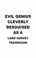 Evil Genius Cleverly Desguised As A Land Survey Technician: Original Land Survey Technician Notebook, Journal Gift, Diary, Doodle Gift or Notebook - 6 x 9 Compact Size- 109 Blank Lined Pages