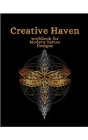 Creative Haven Workbook for Modern Tattoo Designs