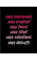 New Beginning New Mindset New Focus New Start New Intentions New Results