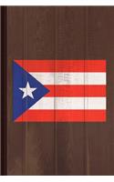 Puerto Rico Flag Journal Notebook: Blank Lined Ruled for Writing 6x9 110 Pages