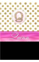 Quinn: Personalized Lined Journal Diary Notebook 150 Pages, 6 X 9 (15.24 X 22.86 CM), Durable Soft Cover