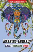 Amazing animals adult coloring book
