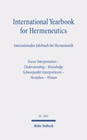 International Yearbook for Hermeneutics / Internationales Jahrbuch für Hermeneutik