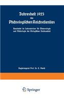 Jahresheft 1923 des Phänologischen Reichsdienstes