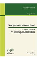Was geschieht mit dem Euro? Kann die Stabilität der Wirtschafts- und Währungsunion weiterhin gewährleistet werden?: (German)